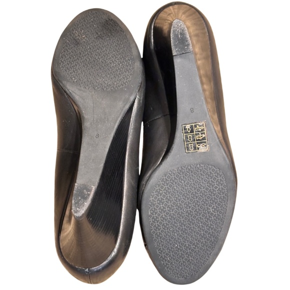 Tory Burch Jolie 65mm Wedge – Black Leather – Size 8 (No Box) - Picture 3 of 3